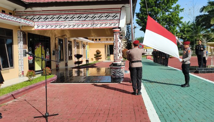 Polres Simalungun Gelar Upacara Hari Lahir Pancasila, Tegaskan Komitmen Jadikan Pancasila Landasan Pengabdian