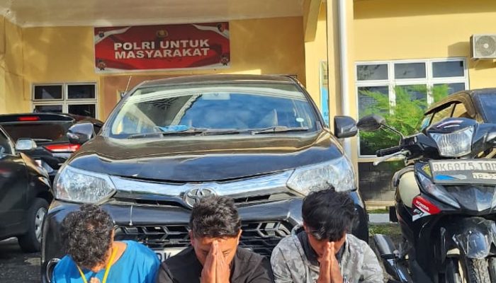 URC Jatanras Simalungun Ringkus 3 Pelaku Curanmor, Mobil Avanza Disita