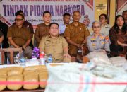 Wali Kota Wesly Silalahi Hadiri Pemusnahan 77,8 Kg Ganja dan 1,1 Kg Sabu di Polres Pematangsiantar