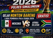 Polres Simalungun Gelar Nobar Gratis Laga Pembuka Piala Dunia 2026, Polri Hadir di Tengah Kegembiraan Warga