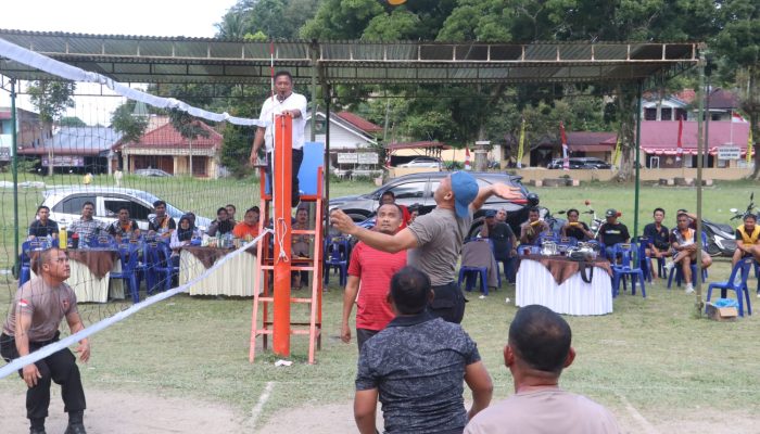 Final Bola Voli HUT Bhayangkara ke-80: Sat Samapta Polres Simalungun Juara I, Kalahkan Gabungan Bosar Maligas-Bandar Huluan