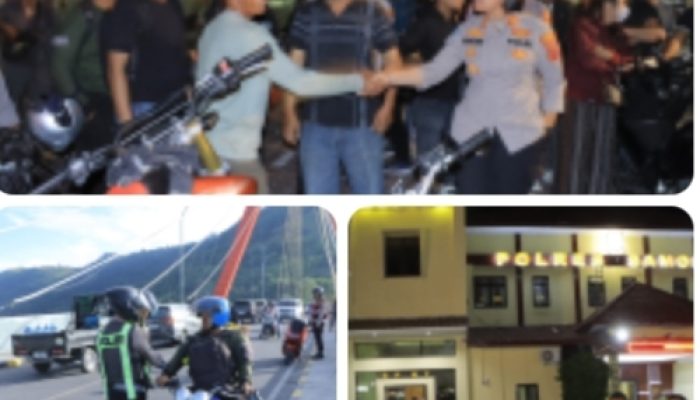 Polres Samosir Tertibkan 32 Motor Knalpot Brong di Pangururan, Dukung Kenyamanan Wisata Danau Toba