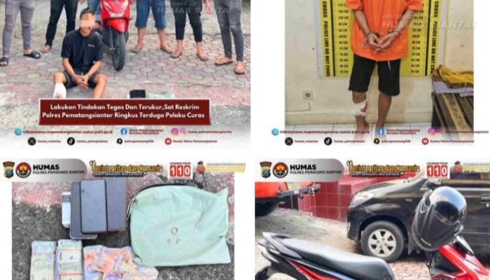 Kurang 24 Jam, Jatanras Siantar Ringkus Pelaku Curas di Simarimbun Dolok