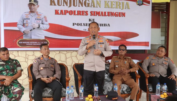 Kapolres Simalungun AKBP Marganda Aritonang Kunker ke 3 Polsek, Tekankan Soliditas dan Pemberantasan Narkoba