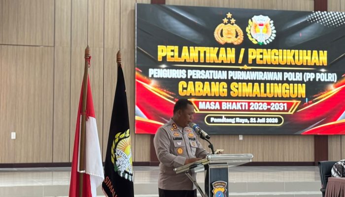 Kapolres Simalungun Kukuhkan Pengurus PP Polri Cabang Simalungun Masa Bhakti 2026-2031
