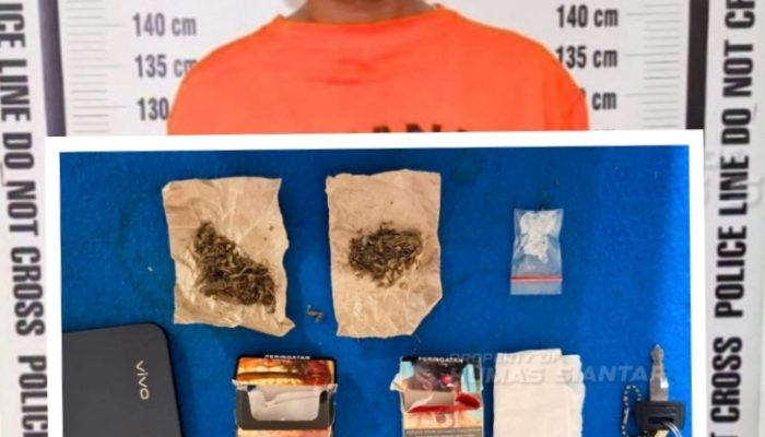 Miliki Sabu dan Ganja, Residivis ini Ditangkap di Depan Gereja HKBP Sukadame