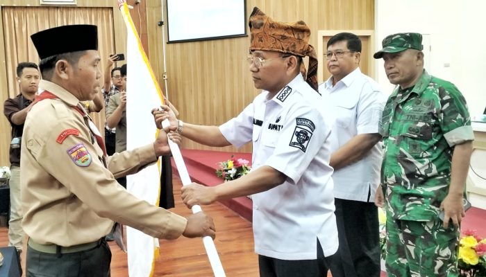 Bupati Anton Lepas 38 Pramuka Simalungun ke Jambore Nasional XII di Cibubur