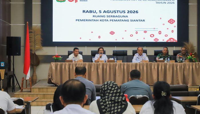 Sekda Junaedi Pimpin Rapat Finalisasi Rangkaian HUT ke-81 RI Kota Pematangsiantar