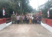 Jembatan Panambean di Desa Bosar Galugur Resmi Dilounching, Hasil Karya Bakti TNI-Polri