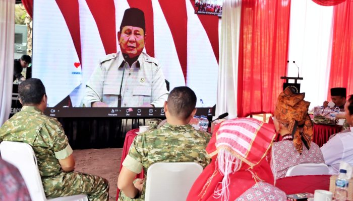 Bupati Simalungun Hadiri Peresmian 2.500 Titik Jembatan Garuda TNI-Polri Secara Daring Bersama Presiden Prabowo