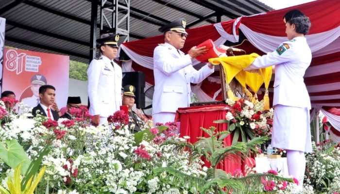 Ribuan Warga Hadiri Upacara HUT ke-81 RI di Lapangan Bolakaki Dobana Simalungun