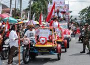 Warna-warni Karnaval Merah Putih Meriahkan HUT ke-81 RI di Pematangsiantar