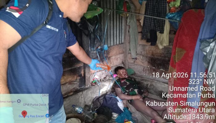 Tragedi Pilu di Ladang Jeruk Purba, Pria 55 Tahun Ditemukan Meninggal Tersandar di Gubuk