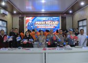Polres Samosir Ungkap 9 Kasus Kejahatan dan Narkoba, 160 Knalpot Brong Dimusnahkan
