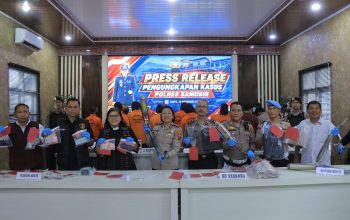 Polres Samosir Ungkap 9 Kasus Kejahatan dan Narkoba, 160 Knalpot Brong Dimusnahkan