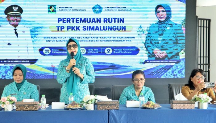 TP PKK Simalungun Gelar Pertemuan Rutin, Darmawati Anton Saragih Evaluasi Nagori Percontohan dan Gaungkan Soliditas Kader