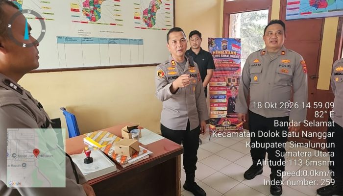 Sidak SPKT Polsek Dolok Batu Nanggar. Kapolres Simalungun : Jangan Persulit Masyarakat