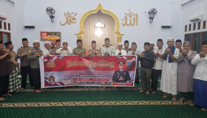 Kapolres Simalungun Gelar Subuh Keliling di Masjid Al Manshuriyah, Ajak Warga Tangkal Hoaks