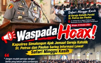 Safari Minggu Kasih di St Petrus dan Paulus, Kapolres Simalungun Imbau Warga Waspada Hoaks