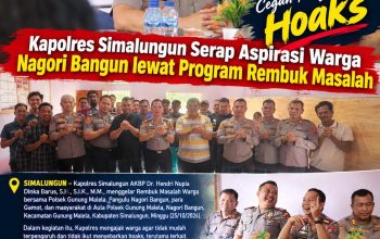 Rembuk Masalah Warga di Polsek Gunung Malela, Kapolres Simalungun Ingatkan Bahaya Hoaks