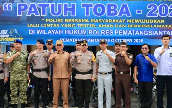 Pemko Pematangsiantar Hadiri Apel Gelar Pasukan Operasi Patuh Toba 2026
