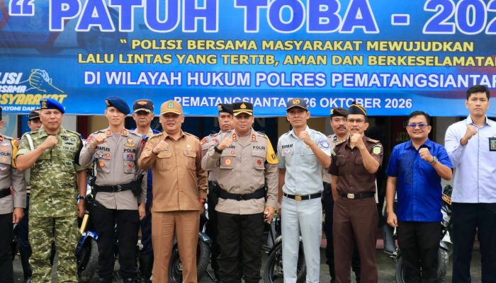 Pemko Pematangsiantar Hadiri Apel Gelar Pasukan Operasi Patuh Toba 2026