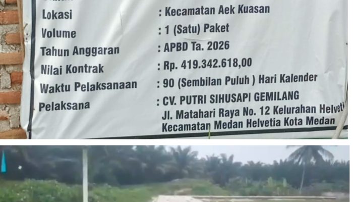 Proyek RTH Rp419 Juta di Aek Loba Pekan Asahan Disorot, Diduga Asal Jadi Tanpa Cor Pondasi